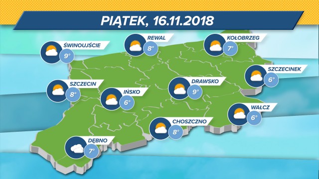 Temperatura od 6 do 9 stopni Celsjusza. Zimno, ale bez deszczu. W nocy możliwe przymrozki.