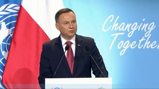 Prezydent Andrzej Duda zadeklarował, że Polska chce aktywnie włączyć się w rozwiązywanie problemów klimatycznych. W Katowicach został otwarty Szczyt Klimatyczny COP24.