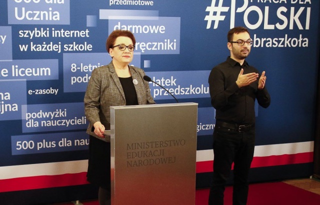 Reforma edukacji przebiegła sprawnie, a resort zrealizował wszystko, co było zaplanowane - powiedziała Anna Zalewska. Minister edukacji podsumowała w czwartek trzy lata prac.