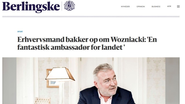 Były minister kilku rządów i jeden z najbardziej znanych duńskich parlamentarzystów, Bertel Haarder, zarzucił Caroline Wozniacki brak patriotyzmu. Powodem jest fakt, że tenisistka od lat nie płaci w Danii podatków.