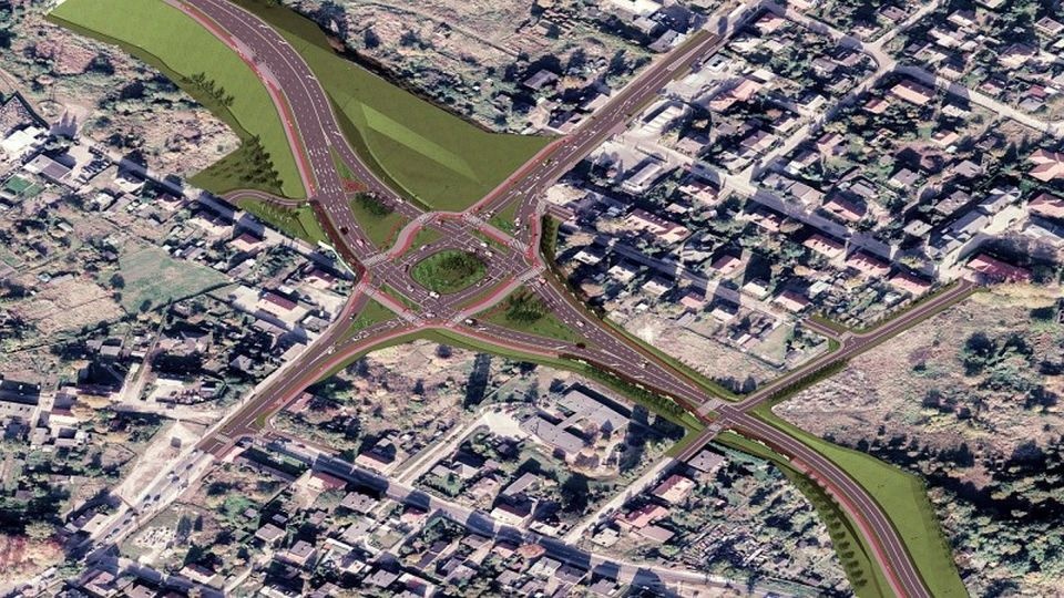 Projekt przebudowy skrzyżowania ulic Floriana Krygiera z Granitową. Mat. Urząd Miasta Szczecin