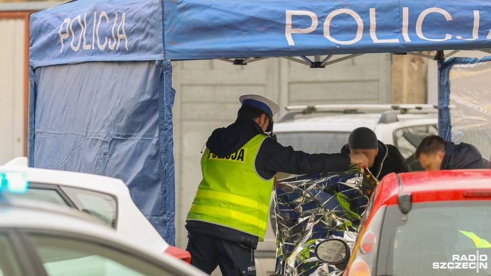 Tragiczny wypadek przy ulicy Monte Cassino. Fot. Robert Stachnik [Radio Szczecin]
