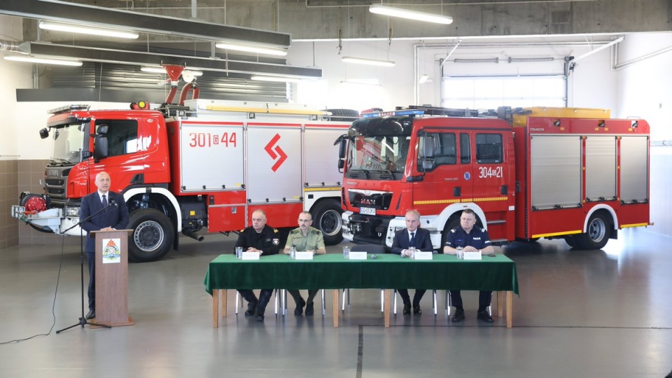Szef MSWiA wziął w Gdańsku udział w odprawie z komendantami policji, straży pożarnej oraz straży granicznej. Fot. twitter.com/MSWiA_GOV_PL