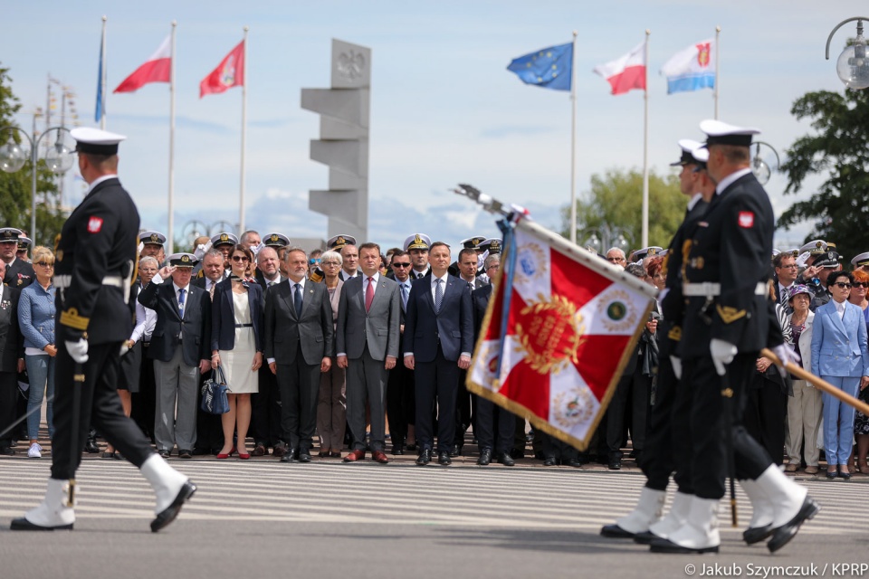 Prezydent Andrzej Duda na święcie Marynarki Wojennej w Gdyni. Fot. Jakub Szymczuk/KPRP, źródło: www.prezydent.pl