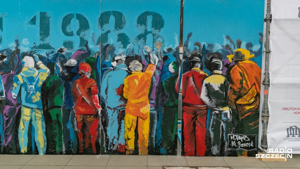 Sierpień '88 upamiętniony na muralu. Fot. Robert Stachnik [Radio Szczecin]