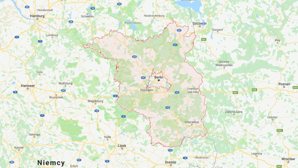 Brandenburgia to jeden z 16 krajów związkowych Niemiec. Graniczy m.in. z Polską. Fot. www.google.pl/maps