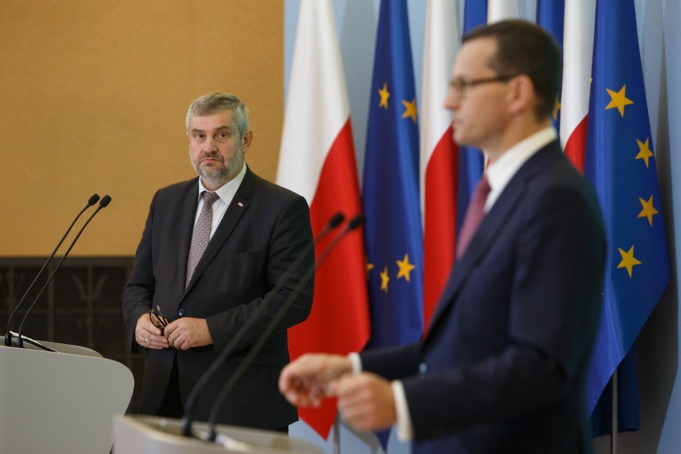 Minister rolnictwa Jan Krzysztof Ardanowski i premier Mateusz Morawiecki. Fot. Kancelaria Premiera, źródło: www.twitter.com/premierrp