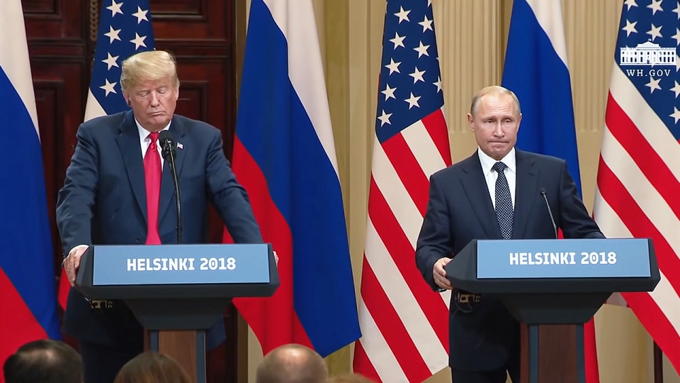 Tydzień temu prezydenci Donald Trump i Władimir Putin spotkali się na szczycie w Helsinkach. Fot. https://www.youtube.com/user/whitehouse