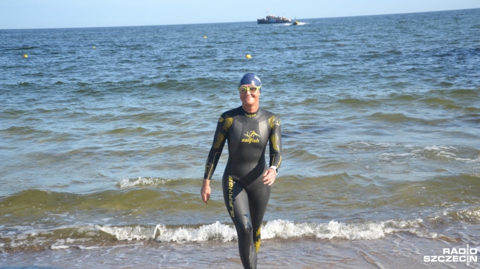 Sztafeta pływacka z Polski chce jako pierwsza na świecie przepłynąć Bałtyk wpław. Fot. Przemysław Polanin [Radio Szczecin]