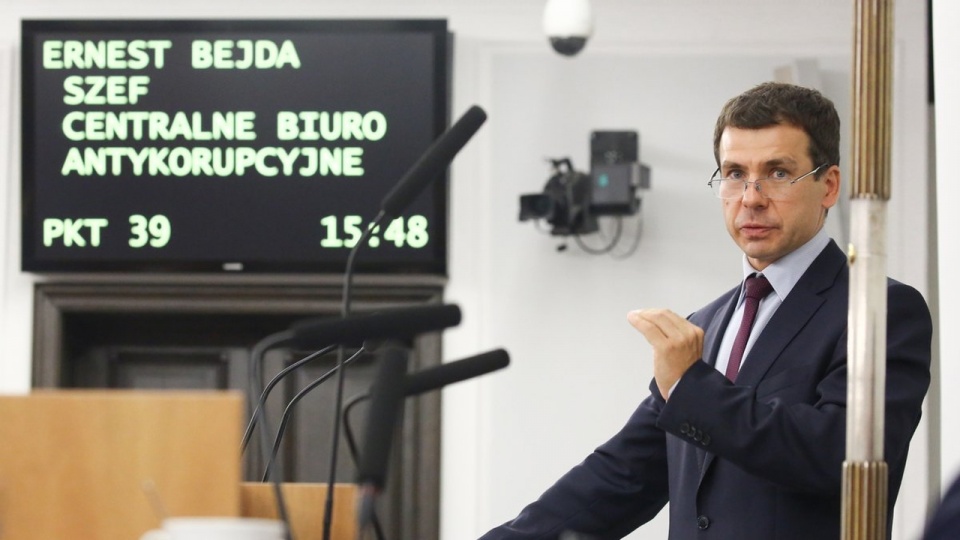 Szef Centralnego Biura Antykorupcyjnego Ernest Bejda. Źródło fot.: www.twitter.com/polskisenat