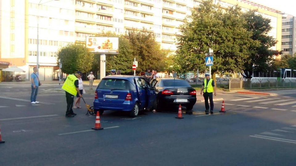 Wypadek w centrum Szczecina. Fot. Maciej Papke [Radio Szczecin]