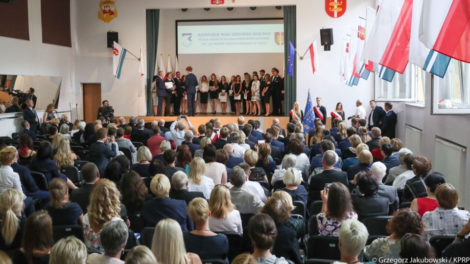 Para Prezydencka odwiedziła III LO im. Marynarki Wojennej RP w Gdyni. Fot. Grzegorz Jakubowski / KPRP