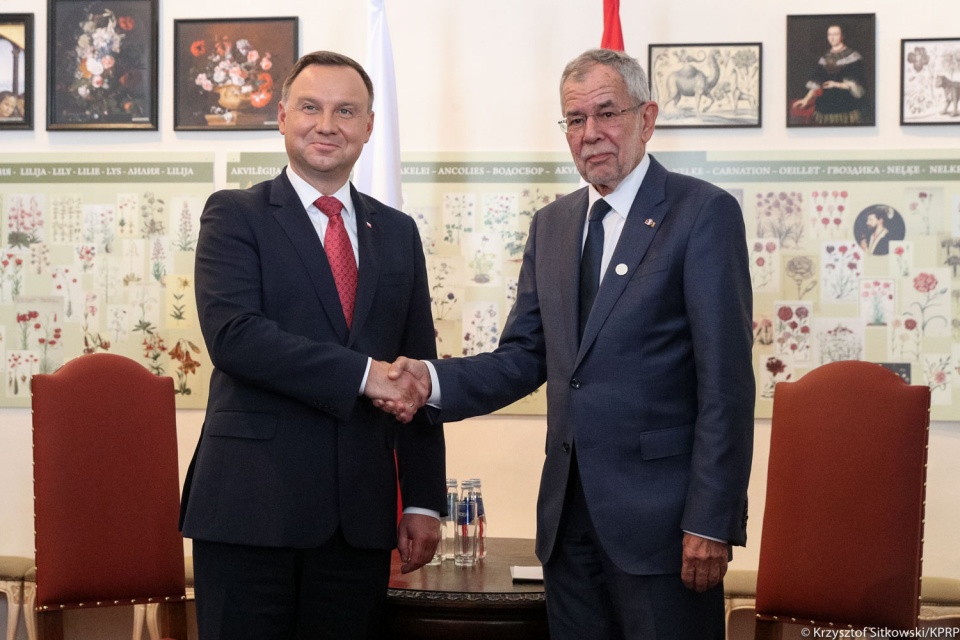 Spotkanie Prezydenta Andrzeja Dudy z Prezydentem Republiki Austrii Alexandrem Van der Bellenem. Fot. Krzysztof Sitkowski/KPRP, źródło: www.prezydent.pl