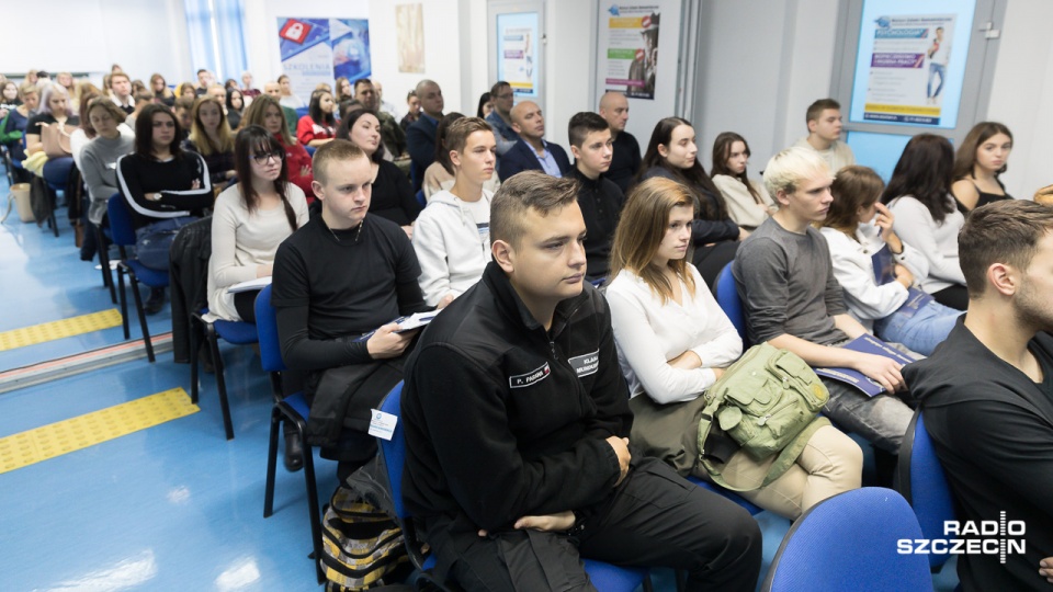 W prelekcjach udział wzięli studenci kryminologii z Wyższej Szkoły Humanistycznej w Szczecinie. Fot. Robert Stachnik [Radio Szczecin]