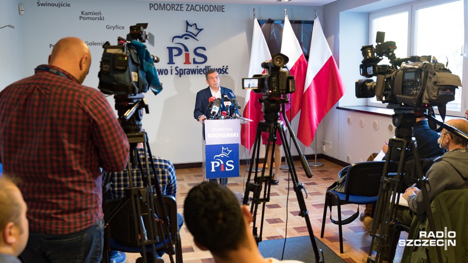 Konferencja Bartłomieja Sochańskiego. Fot. Robert Stachnik [Radio Szczecin]