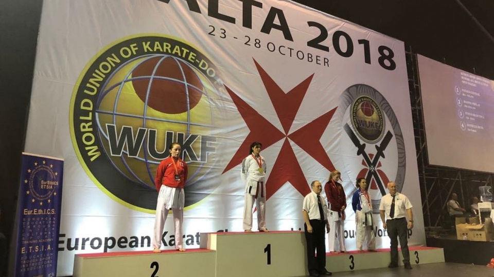 Mistrzyni Europy 2018 - Natalia Leśniak. źródło: Klub Karate Bushikan