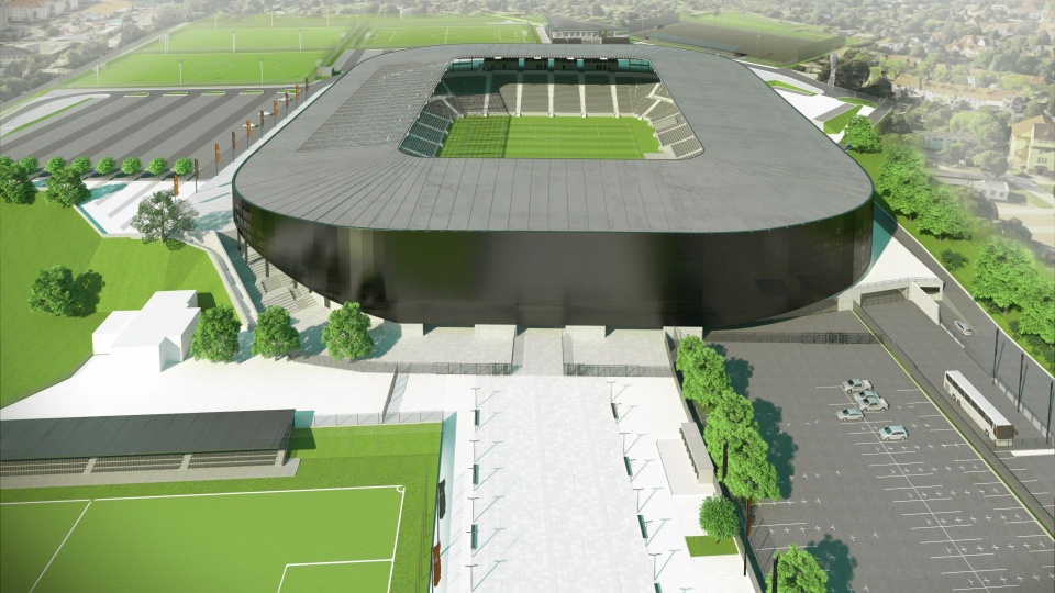 Nowy wygląd stadionu piłkarskiego w Szczecinie. Mat. Urząd Miasta Szczecin