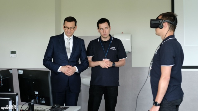 Fot. Wojciech Ochrymiuk [Radio Szczecin] Premier zwiedził "sztuczny szpital" w Szczecinie [WIDEO, ZDJĘCIA]