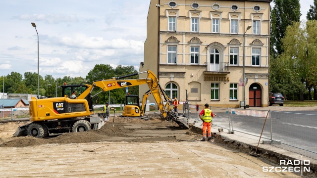 Fot. Robert Stachnik [Radio Szczecin] Ludzkie szczątki na placu budowy w Policach [WIDEO, ZDJĘCIA]