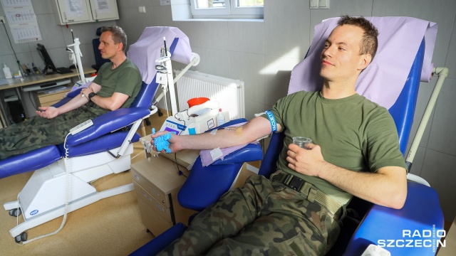Fot. Robert Stachnik [Radio Szczecin] Legia Akademicka oddaje krew. "Nie tylko się szkolimy, ale pomagamy" [WIDEO, ZDJĘCIA]