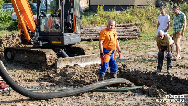 Fot. Robert Stachnik [Radio Szczecin] Awaria wodociągowa na Prawobrzeżu [ZDJĘCIA]