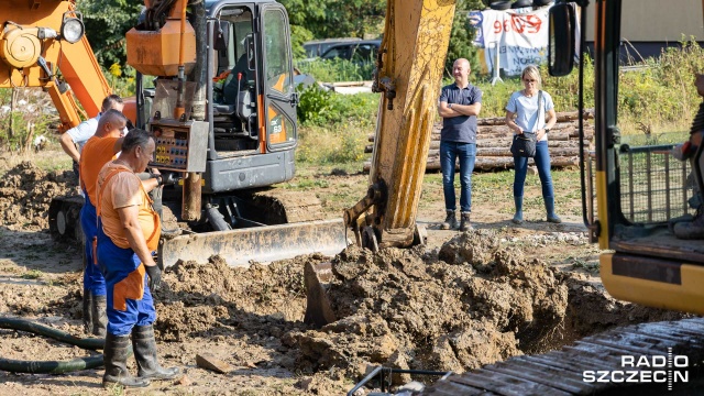 Fot. Robert Stachnik [Radio Szczecin] Awaria wodociągowa na Prawobrzeżu [ZDJĘCIA]