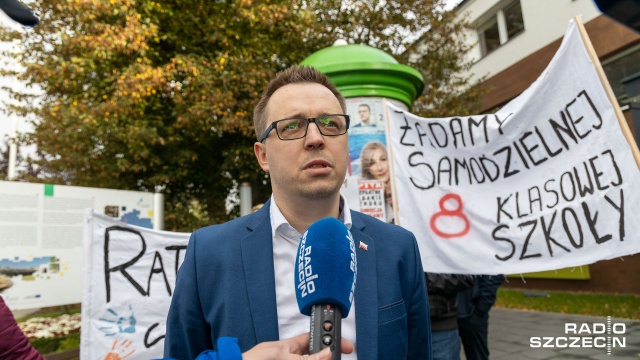 Fot. Robert Stachnik [Radio Szczecin] "Panie burmistrzu, żądamy konkretnych działań" [WIDEO, ZDJĘCIA]