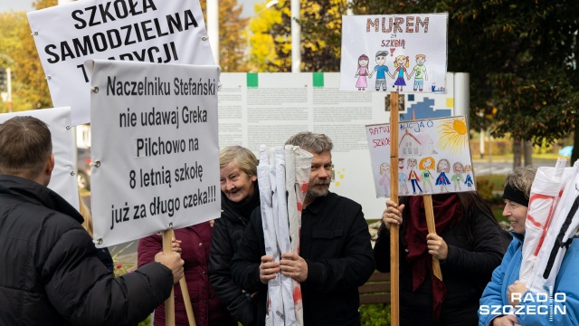 Fot. Robert Stachnik [Radio Szczecin] "Panie burmistrzu, żądamy konkretnych działań" [WIDEO, ZDJĘCIA]