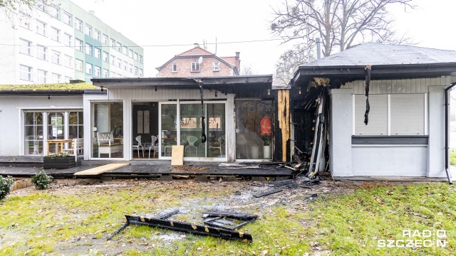 Fot. Robert Stachnik [Radio Szczecin] Policja wyjaśnia sprawę pożaru szczecińskiej kawiarni [ZDJĘCIA]
