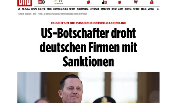 Ambasador Stanów Zjednoczonych w Niemczech Richard Grenell wysłał do spółek budujących gazociąg Nord Stream 2 list z zapowiedzią objęcia ich amerykańskimi sankcjami.