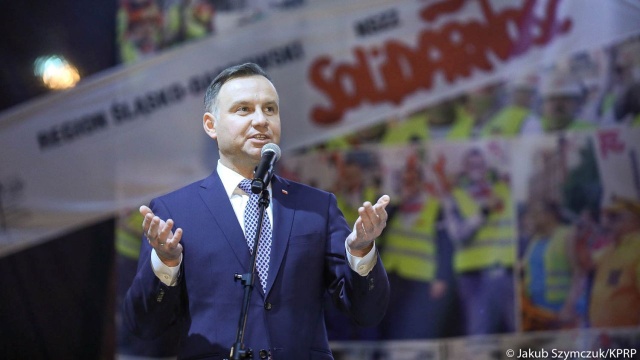 Prezydent RP Andrzej Duda podziękował górniczej Solidarności za pracę dla Polski.