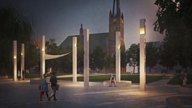 Nie będzie ruchu samochodowego, a w miejscu parkingu powstanie wielki trawnik - tak będzie wyglądał plac Orła Białego w Szczecinie. Miasto rozstrzygnęło właśnie konkurs na jego zagospodarowanie.