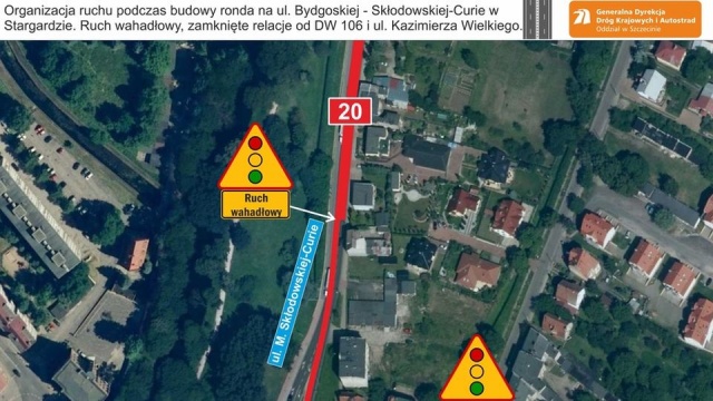 Pierwsze, choć jeszcze niewielkie, ułatwienia z przejazdem mają kierowcy przy budowanym w Stargardzie nowym rondzie.