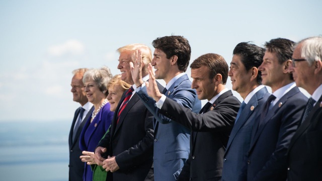Francja: G7 - spotkanie D. Trumpa z B. Johnsonem