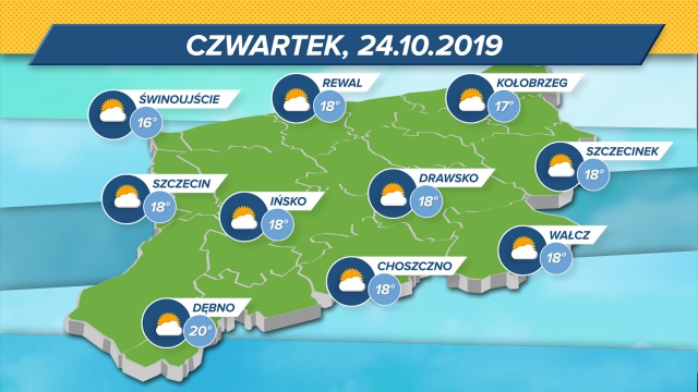 Czwartek zapowiada się bezdeszczowy, termometry wskażą 16-20 stopni w skali Celsjusza. Ciśnienie w normie, wiatr umiarkowany.