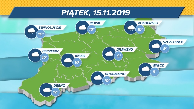 Temperatury w regionie będą utrzymywać sie w granicach 9-12 stopni Celsjusza.