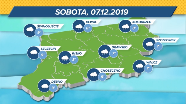 Nad regionem spore zachmurzenie i opady deszczu. Temperatury w Zachodniopomorskiem wyniosą od 7 do 9 stopni Celsjusza.