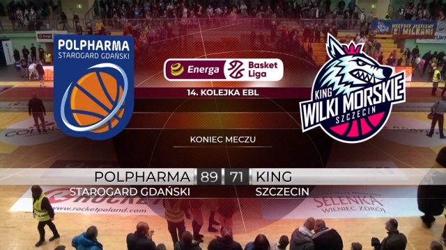 Koszykarze Kinga Szczecin przegrali w meczu wyjazdowym Energa Basket Ligi z - zajmującą przedostatnie miejsce w tabeli - Polpharmą Starogard Gdański 71:89.