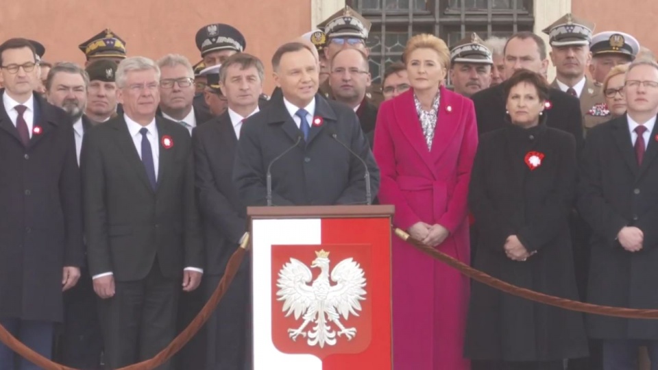 W swoim przemówieniu Andrzej Duda podkreślił, że pokojowe odrzucenie komunizmu w 1989 roku było wielkim darem Polski dla krajów Europy Środkowej, które także zrzuciły sowieckie jarzmo. Uznał, że dziś jest dobry okres w dziejach Polski, gdyż żyjemy w wolny