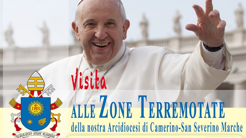 Papież Franciszek przybył z wizytą do Camerino w środkowych Włoszech. źródło: http://www.comune.camerino.mc.it/