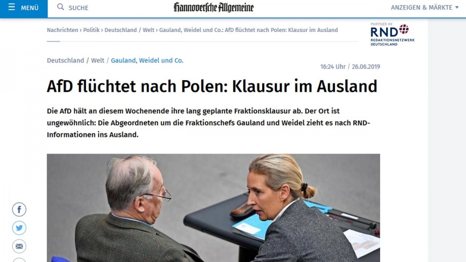 źródło: https://www.haz.de/Nachrichten/Politik/Deutschland-Welt/Gauland-Weidel-und-Co.-AfD-fluechtet-nach-Polen-Klausur-im-Ausland