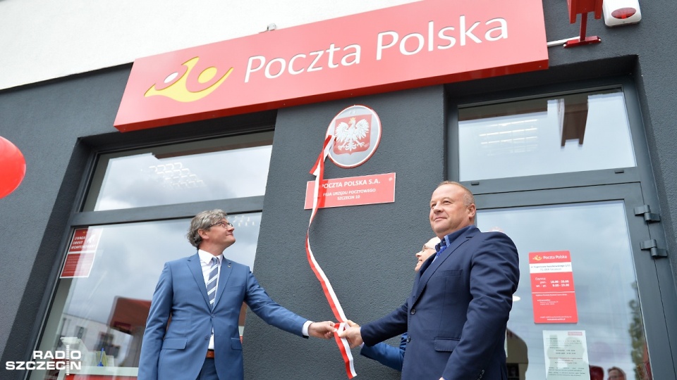 Nowe osiedle przy Cukrowej w Szczecinie ma już placówkę Poczty Polskiej. To czwarta nowa filia pocztowa otwarta w Szczecinie w tym roku. Fot. Łukasz Szełemej [Radio Szczecin]
