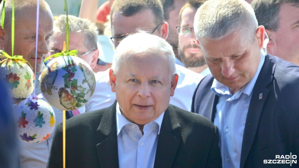 Prezes Prawa i Sprawiedliwości Jarosław Kaczyński odwiedził Dygowo. Fot. Przemysław Polanin [Radio Szczecin]