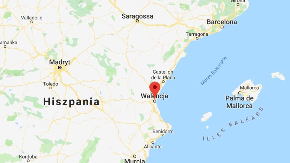 Dziewiętnaście osób zostało rannych podczas lądowania samolotu linii British Airways w hiszpańskiej Walencji. Fot. www.google.com/maps