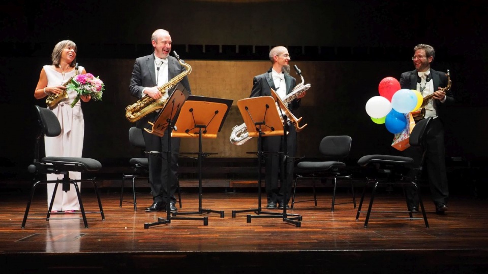 Happy Birthday od publiczności dla Raschèr Saxophone Quartet. Fot. Jan Olczak.