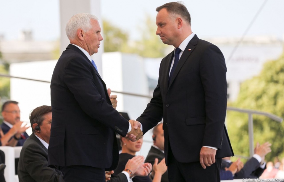 W uroczystościach wziął udział Wiceprezydent USA Michael Pence. źródło: prezydent.pl.