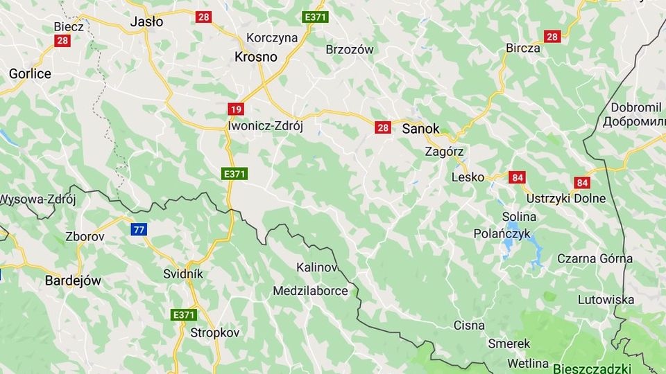 Trasa będzie przebiegać przez gminy Sanok, Bukowsko oraz Komańcza. Fot. www.google.com/maps