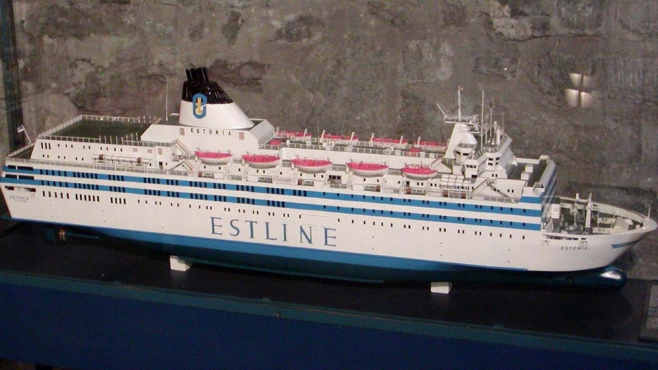 Model promu Estonia znajdujący się w muzeum morskim w Tallinnie. źródło: https://pl.wikipedia.org/wiki/MF_Estonia/Stan Shebs