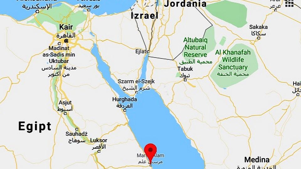 Do wypadku autokaru z polskimi turystami doszło w pobliżu kurortu Marsa Alam w Egipcie. Fot. www.google.com/maps