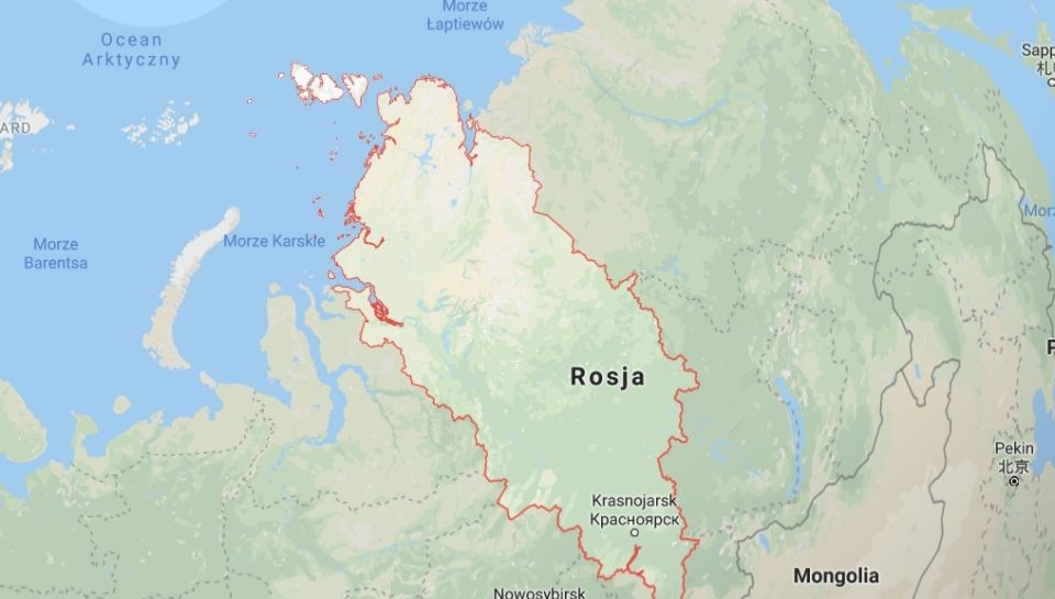 Do 15 wzrosła liczba śmiertelnych ofiar wypadku w jednej z rosyjskich kopalni złota w Kraju Krasnojarskim. Fot. www.google.com/maps